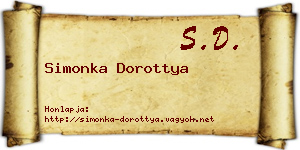 Simonka Dorottya névjegykártya
